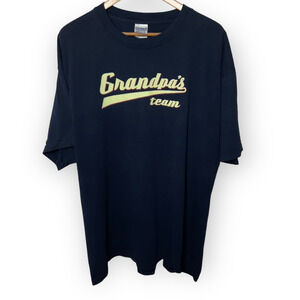 Grandpa’s Team Navy Blue Graphic Print Men's Short Sleeve Crew Neck T Shirt XL
